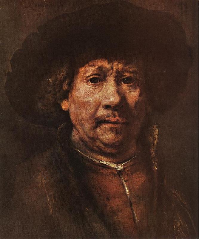 REMBRANDT Harmenszoon van Rijn Little Self-portrait sgr Norge oil painting art